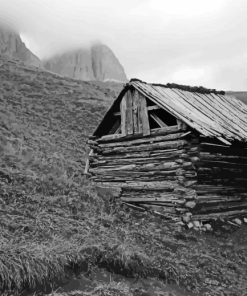 Black And White Barns Diamond Painting