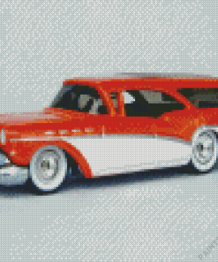 Orange 1957 Buick Diamond Painting