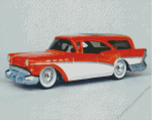 Orange 1957 Buick Diamond Painting