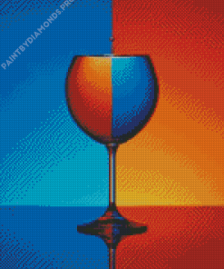 Orange And Blue Cup Diamond Painting