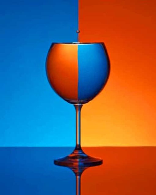 Orange And Blue Cup Diamond Painting