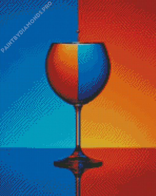 Orange And Blue Cup Diamond Painting