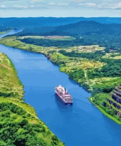 Panama Canal Ship Diamond Painting