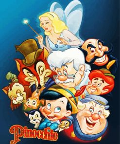 Pinocchio Characters Diamond Painting