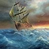 Pirate Ship In Storm Diamond Painting