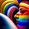 Rainbow Girl Face Diamond Painting