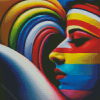 Rainbow Girl Face Diamond Painting