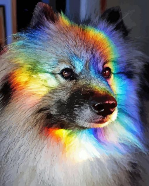 Rainbow Dog Diamond Painting