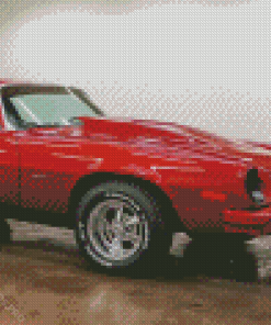 Red Camaro 1977 Diamond Painting