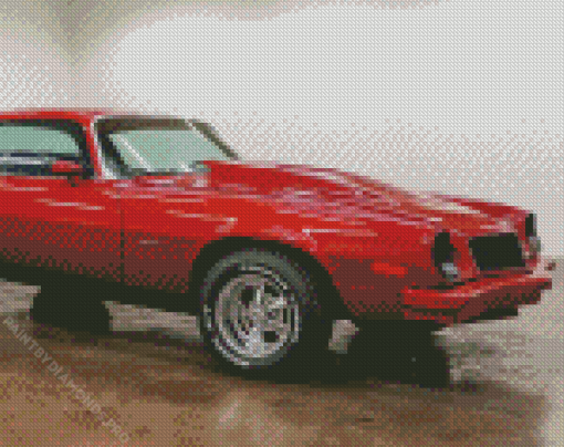 Red Camaro 1977 Diamond Painting