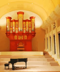 Red Pipe Organ Diamond Painting