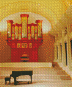 Red Pipe Organ Diamond Painting