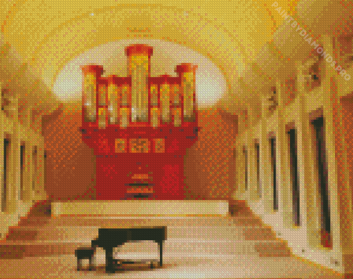 Red Pipe Organ Diamond Painting