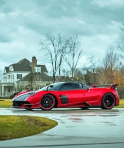 Red Pagani Huayra Diamond Painting