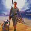 Rey Star Wars Movie Diamond Painting