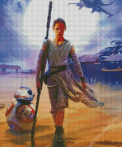 Rey Star Wars Movie Diamond Painting