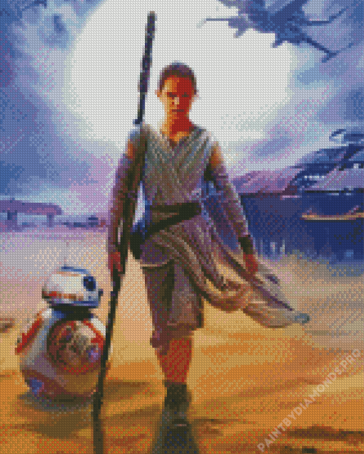 Rey Star Wars Movie Diamond Painting