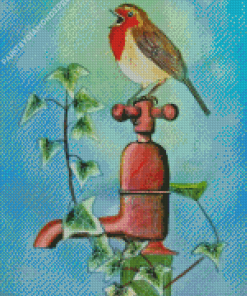 Robin On Tap Diamond Painting