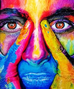 Sad Colorful Face Diamond Painting