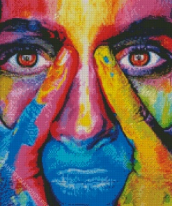 Sad Colorful Face Diamond Painting