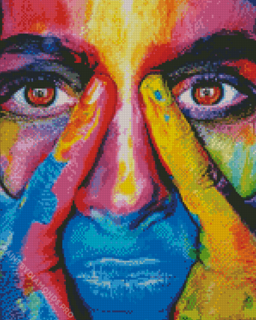 Sad Colorful Face Diamond Painting