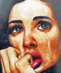 Sad Woman Crying Diamond Painting