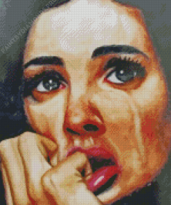 Sad Woman Crying Diamond Painting