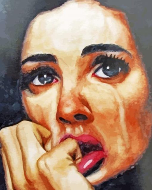 Sad Woman Crying Diamond Painting