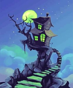 Scary Haunted House Diamond Painting