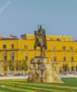 Skanderberg Statue Diamond Painting