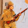 Sniper Soldier Woman Diamond Painting