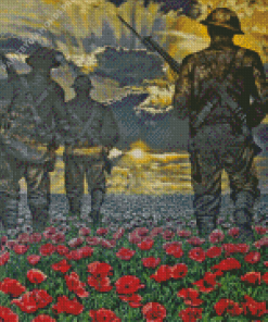 Soldiers And Poppies Diamond Painting