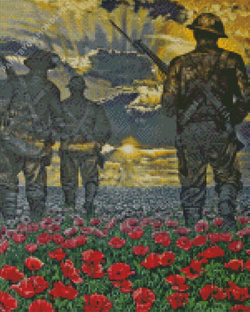 Soldiers And Poppies Diamond Painting