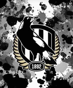 Splatter Collingwood Fc Logo Diamond Painting