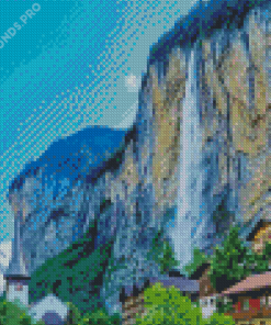 Staubbach Waterfall Diamond Painting