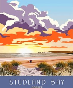 Studland Beach Poster Diamond Painting