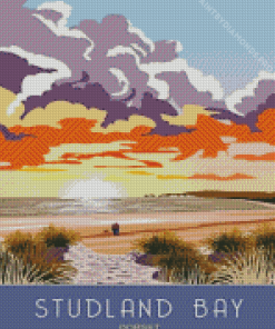 Studland Beach Poster Diamond Painting