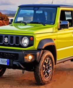 Suzuki Jimny At Beach Diamond Painting