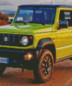 Suzuki Jimny At Beach Diamond Painting