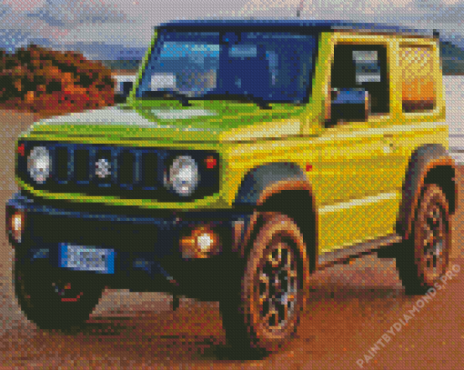 Suzuki Jimny At Beach Diamond Painting