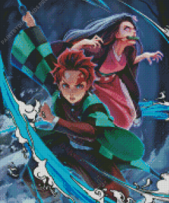 Tanjiro And Nezuko Diamond Painting