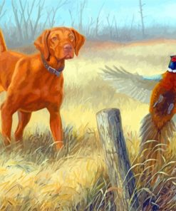 Vizsla Dog Hunting Diamond Painting