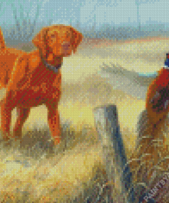 Vizsla Dog Hunting Diamond Painting