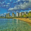 Waikiki Beach View Diamond Painting