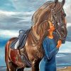 Woman And Horse Diamond Painting