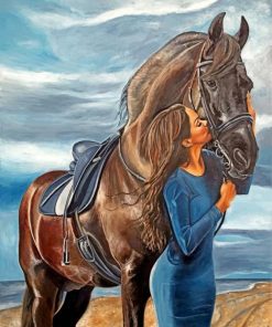 Woman And Horse Diamond Painting